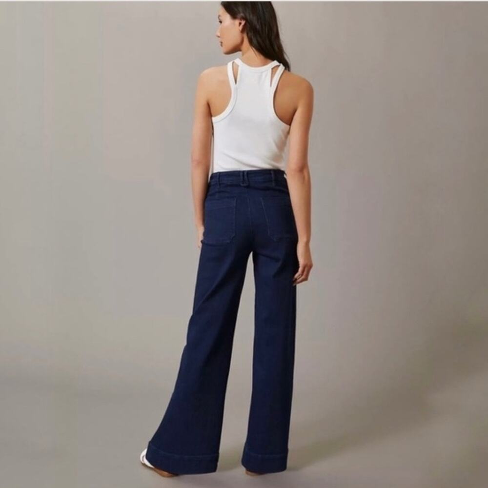 PILCRO The Skipper Women's Interview Outfit Navy Wide-Leg Jeans 25P - Picture 2 of 7